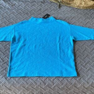 Alfani Vibrant Blue Textured Top